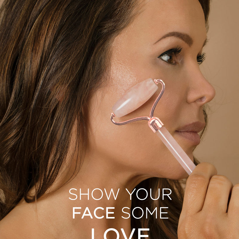 Rouleau facial WANDLOVE en quartz rose