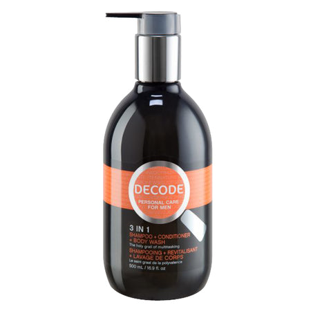 Decode Personal Care For Men | 3-in-1 Shampoo, Conditioner & Body Wash -500ml - Plumme Box