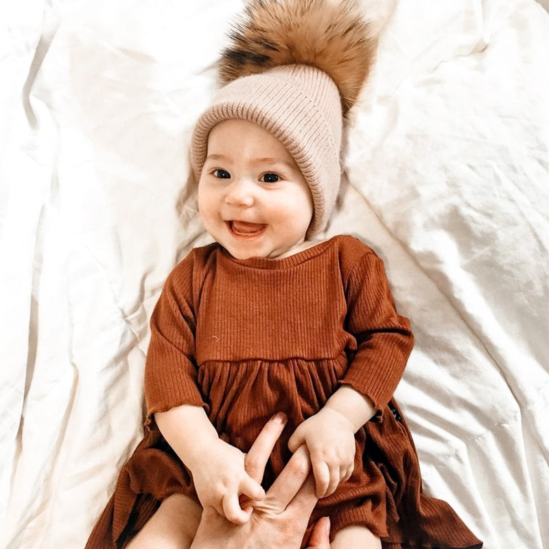 Pom Pom Fur Toque